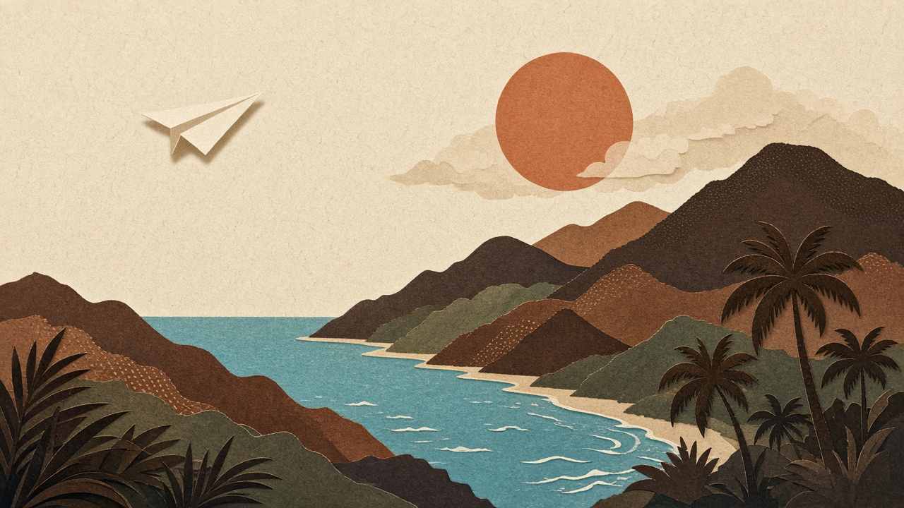 Travel coastline banner